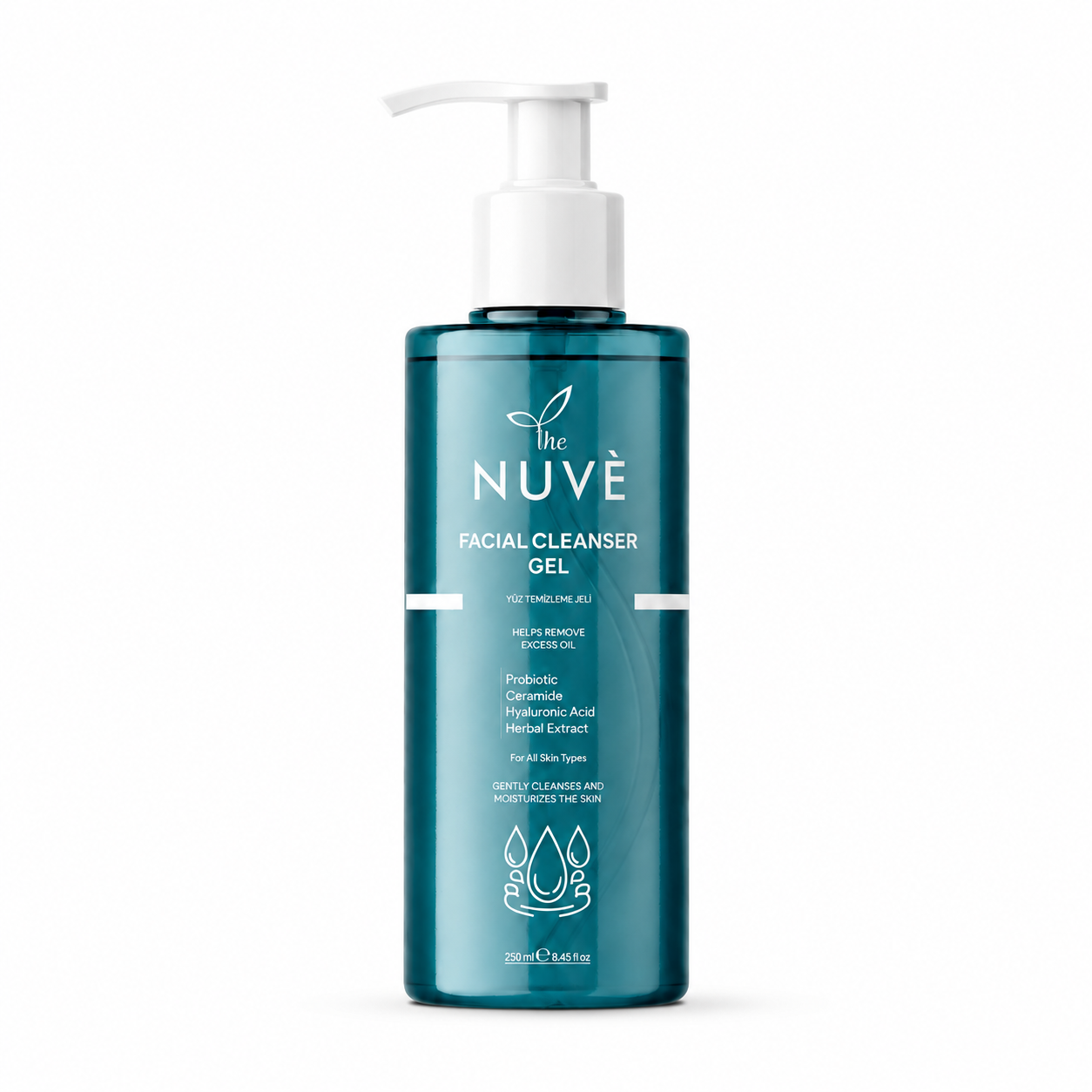 THE NUVE Yüz Temizleme Jeli - Probiotic, Hyaluronik Asit ve Bitkisel Ekstraktlı