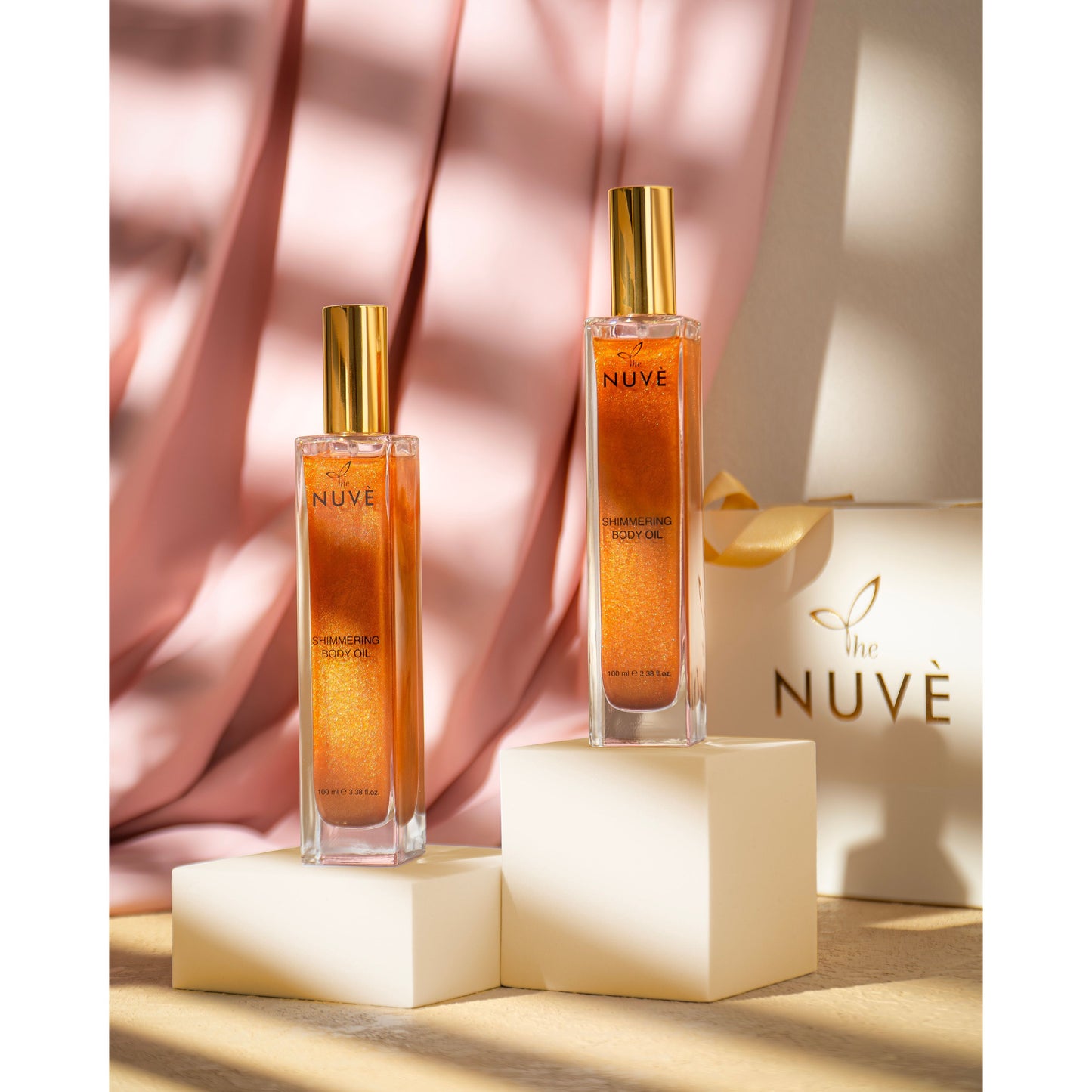 The Nuve Çok Amaçlı Bronz Renkli Işıltılı Yağ - The Nuve